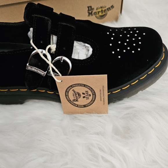 Dr. MARTENS WOMENS SHOES BLACK VELVET SIZE 11 - Picture 10 of 16